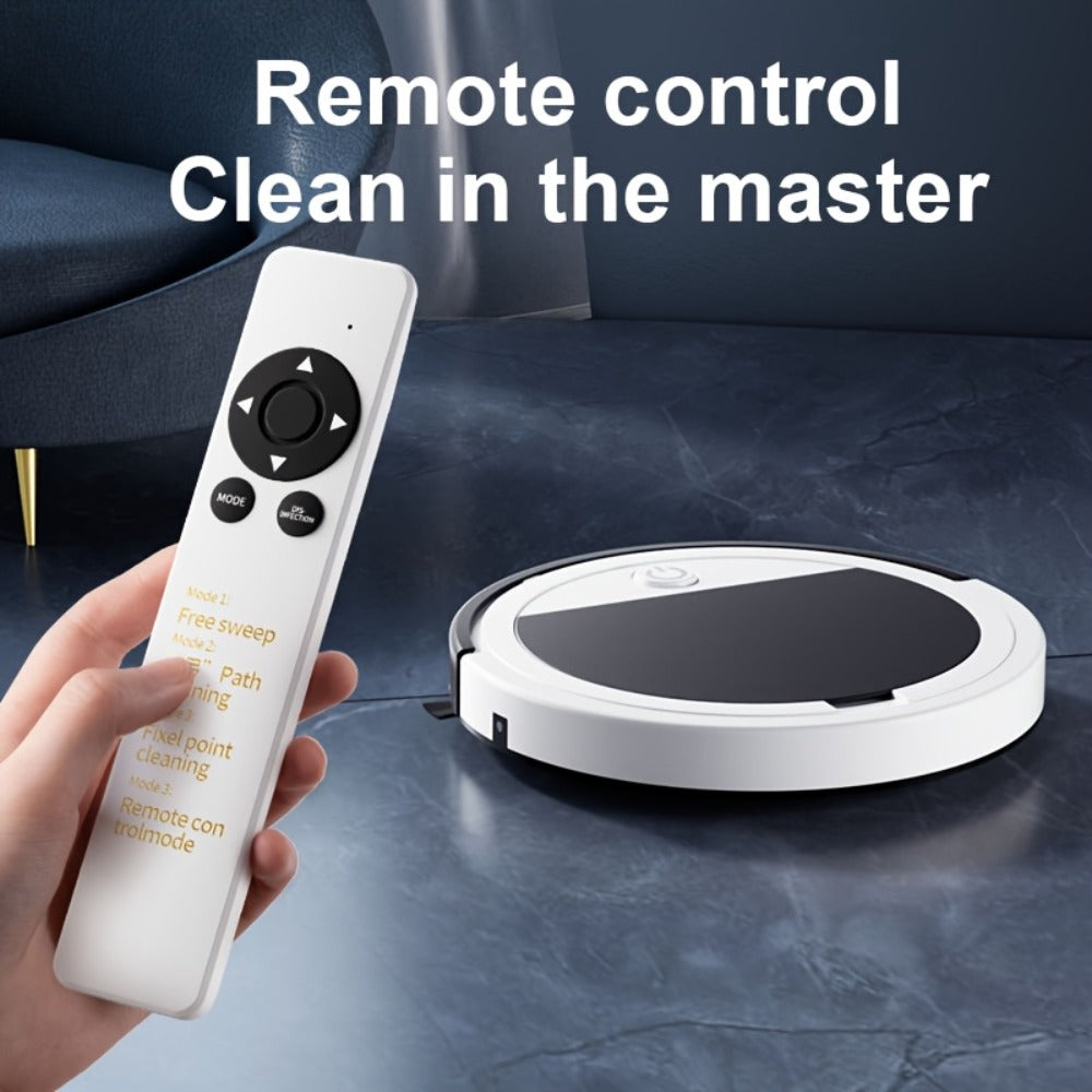 Robot Vacuum Cleaner 3-in-1 – 2000Pa Powerful Suction, 150-Min Runtime, Auto Floor Cleaning for Pet Hair, Dust & Debris, Multi-Functional Robotic Vacuum for Hardwood, Tile & Low-Pile Carpet