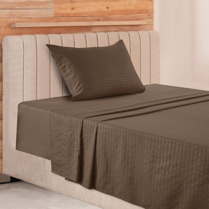 Striped Microfiber Sheet Set with 3- or 4-Piece Packages, 11 Colors and Six Bed Size Options