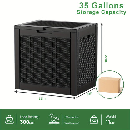 Outdoor Storage Box | Lockable Weatherproof Deck Box Patio Garden