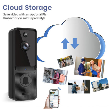 166° Wide Angle Video Doorbell 720P 2.4G 5G Dual-Band WiFi, Color Night Vision, AI Vehicle & Person Detection