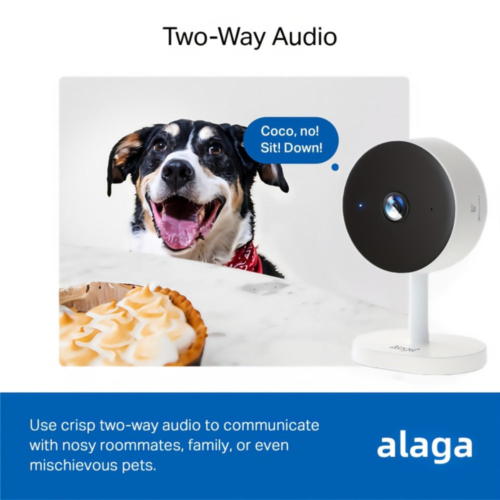 Security Camera 3MP CW1303 Card-Style Indoor Model with Dual-Band WiFi, Infrared Night Vision and Two-Way Audio
