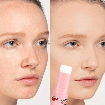 Two-Piece Matte Foundation Stick Set with Full-Coverage Formula for Oily or Combination Skin