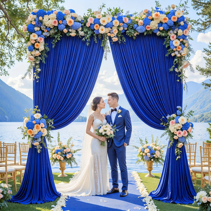 Two-Piece Photography Backdrop Curtain Set, 59 x 118 Inches per Panel, with Rod Pockets and Color Options