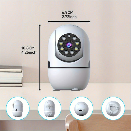 Alexa Compatible Indoor Security Camera 2-Pack, 355° Pan Tilt, Full-Color Night Vision, Dual-Band 2.4G/5G WiFi, Motion Detection, Two-Way Audio, 256GB TF & Cloud Storage – Baby Pet Home Monitor