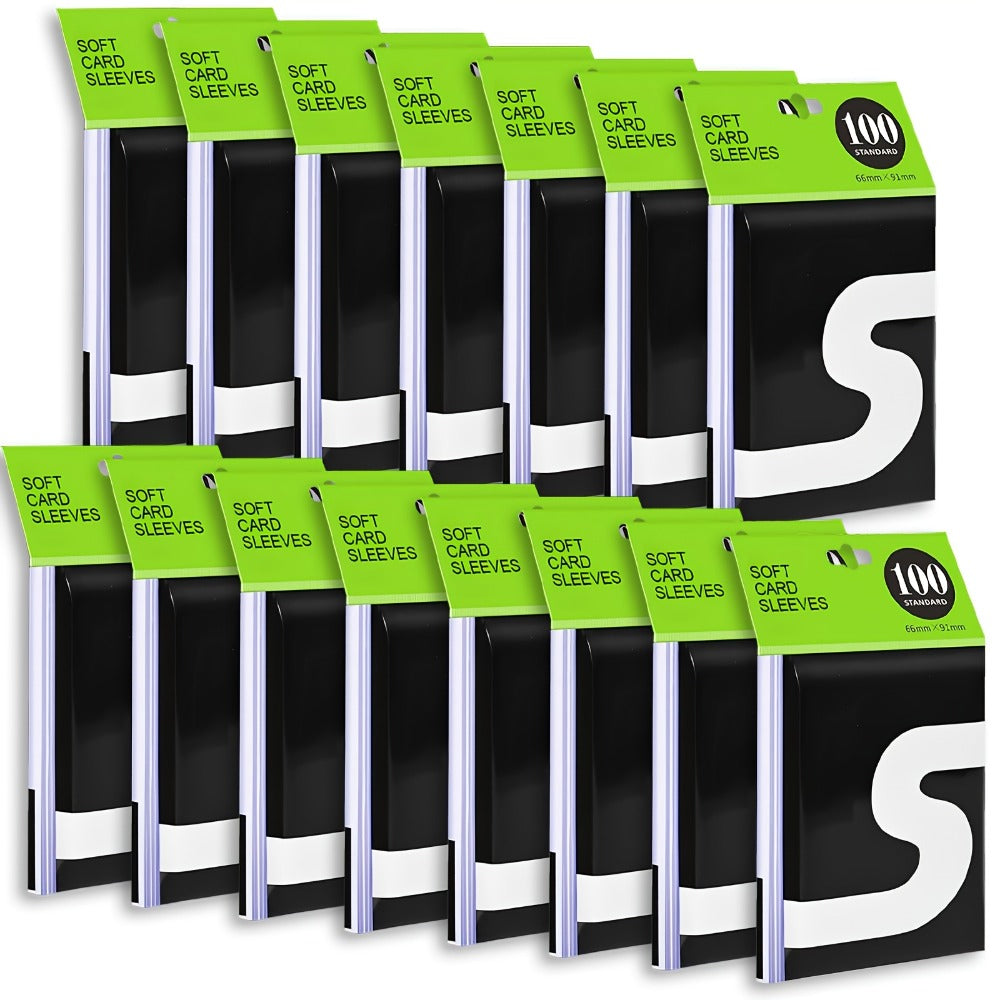 Clear Soft Trading Card Sleeves in 700, 1500, 2200, 3800 or 5400-Count Bulk Packs for Adult Collectors
