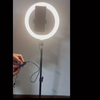 Ring Light 10 Inch with Tripod Stand & 2 Phone Clips – Dimmable LED Selfie Light for TikTok, YouTube, Makeup, Live Streaming, Video Calls, Photography & Home Studio Lighting Kit