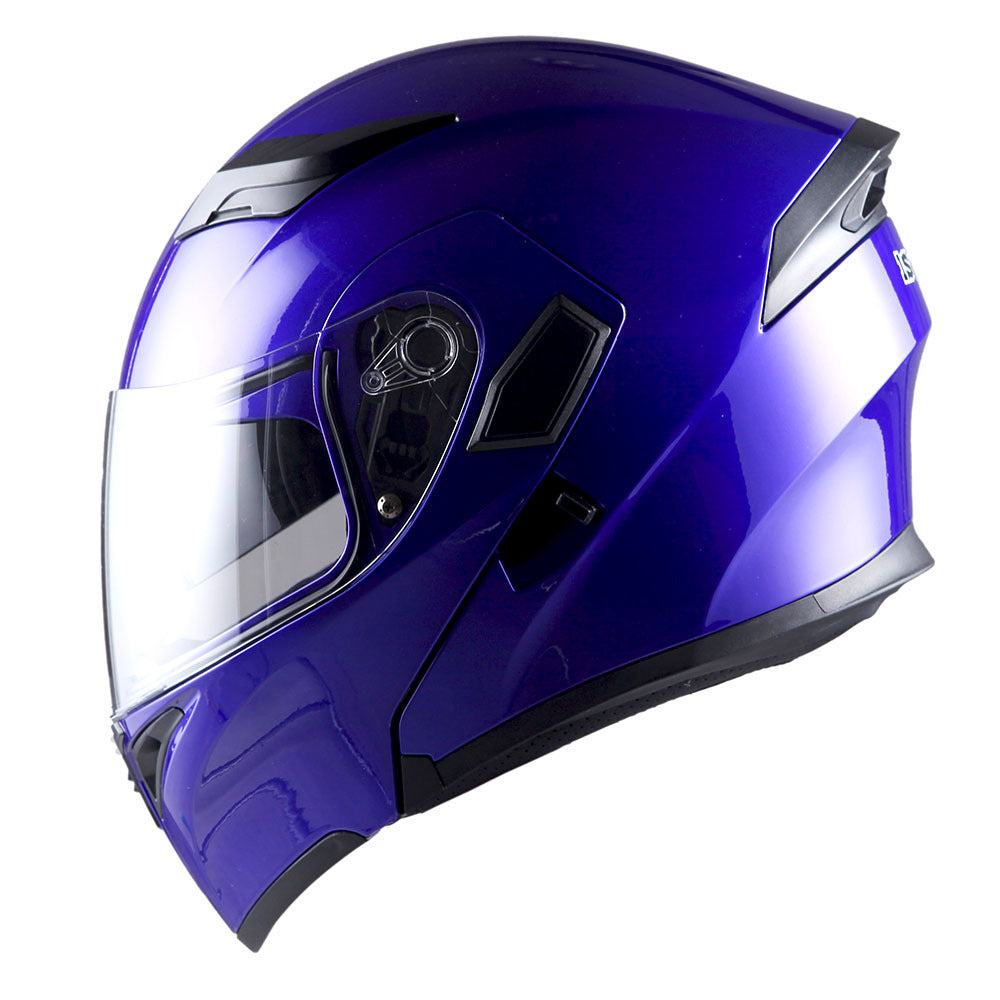 Motorcycle Modular Full Face Helmet Flip Up Dual Visor Inner Smoked Shield Lightweight Aerodynamic Thermoplastic Shell Removable Washable Interior for Men Women, Multiple Colors S M L XL