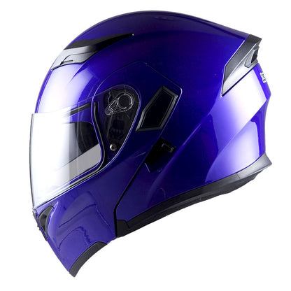 Motorcycle Modular Full Face Helmet Flip Up Dual Visor Inner Smoked Shield Lightweight Aerodynamic Thermoplastic Shell Removable Washable Interior for Men Women, Multiple Colors S M L XL