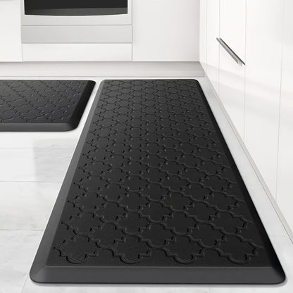 Cushioned Kitchen Standing Mat in Gray or Black with 17.3 x 29.5 and 17.3 x 47-Inch Size Options