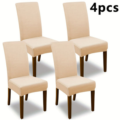 Chair Cover Set of 4 or 6 Stretch Jacquard Dining Slipcovers in Nine Available Color Choices