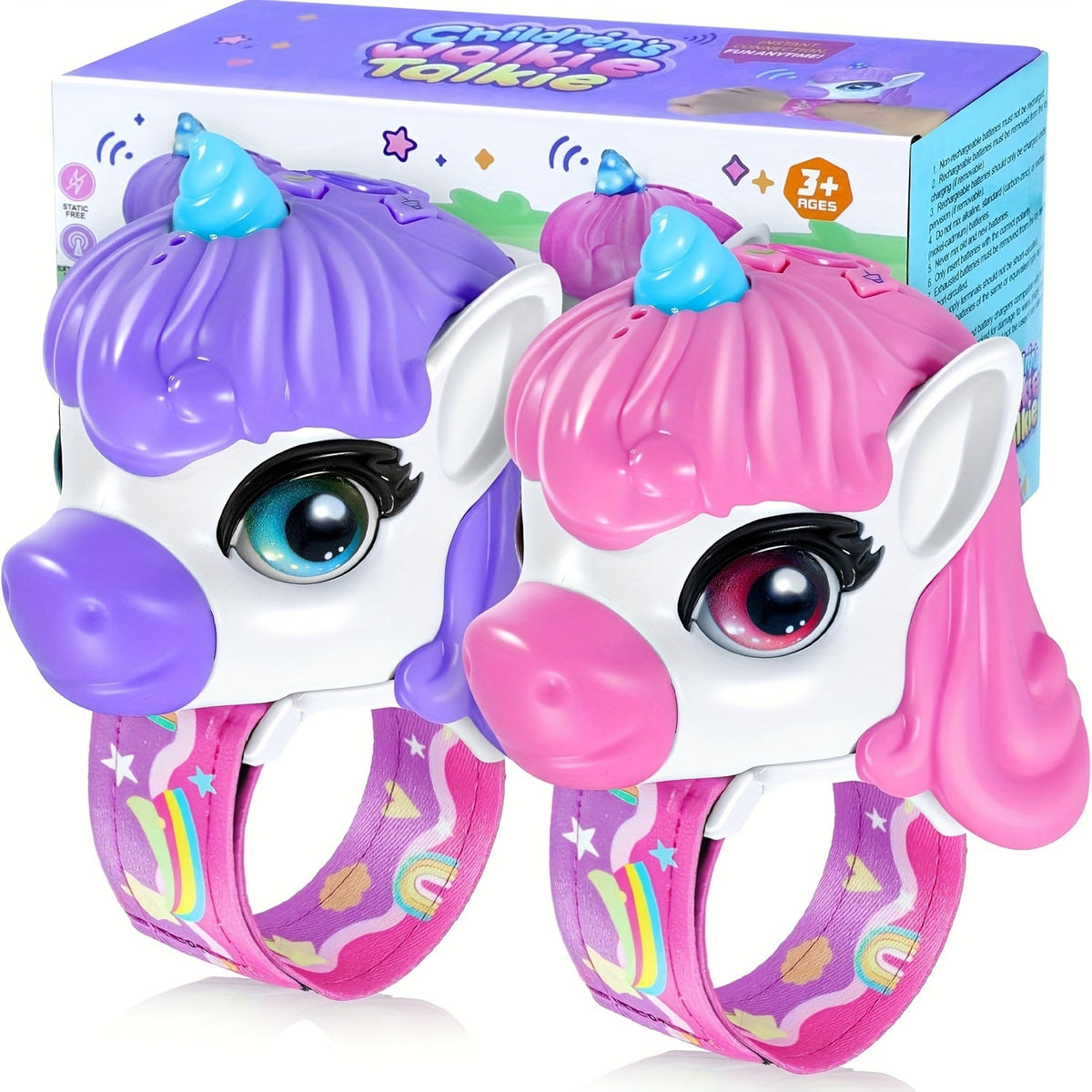 Walkie Talkies, Unicorn for Kids 2 Pack, Long Range 2-Way Radio Toy for Boys & Girls Ages 3-12