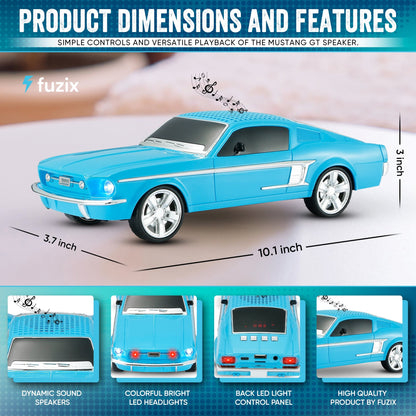 Fuzix WS-1967 Classic Car Bluetooth Speaker with LED Lights | Retro Replica Wireless Stereo, FM Radio, USB/TF/AUX, Built-in Mic, Rechargeable – Novelty Gift for Car Enthusiasts, Home, Travel & Parties
