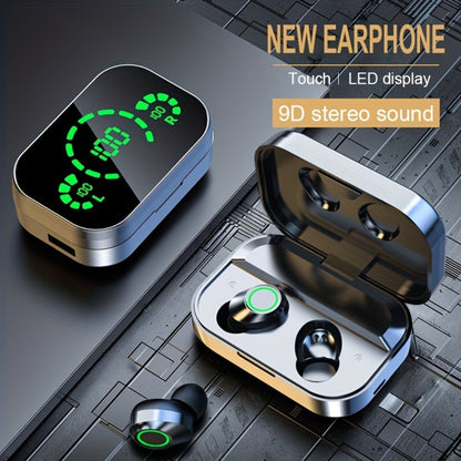 Wireless Earbuds Anime Mirror Style with Bluetooth 5.4, Digital Display and App Control in Two Colors