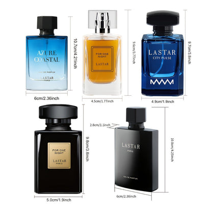 Cologne Eau de Parfum Selection with 5 Bottle Options, 1.86 oz and 1.69 oz Spray Sizes for Men