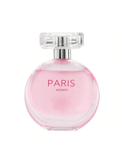 Perfume Paris Women Eau de Parfum 100ml in Round Pink Bottle with Gold Cap & Gift-Ready Box