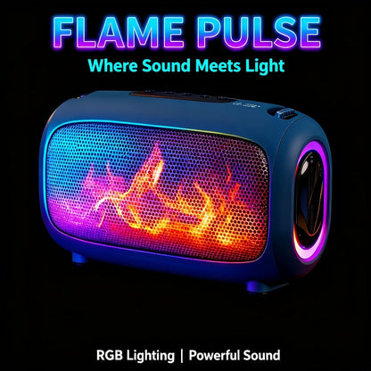 Portable Bluetooth Speaker with Bluetooth 5.3, TWS, 1800mAh Battery, LED Light, AUX and TF Input