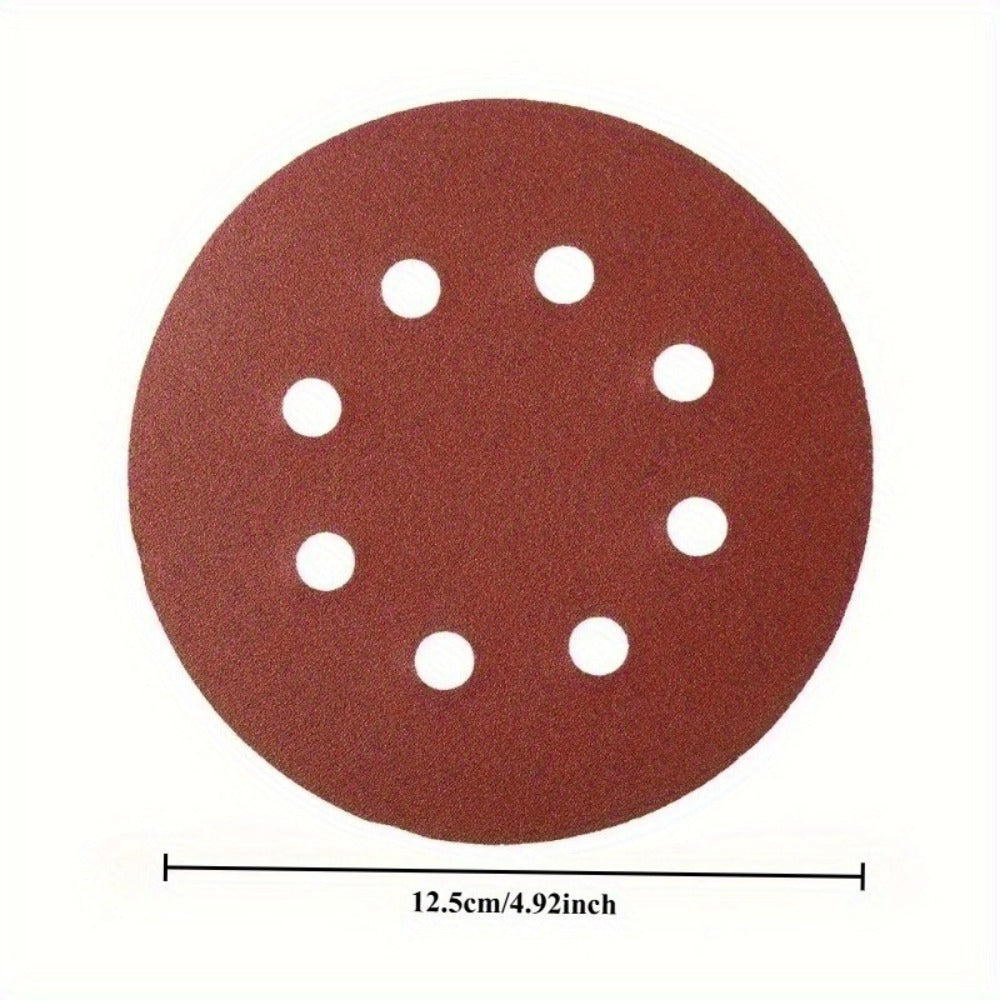 Ninety-Four-Piece 5-Inch Eight-Hole Hook-and-Loop Sanding Disc Set with Ten Assorted Grit Levels
