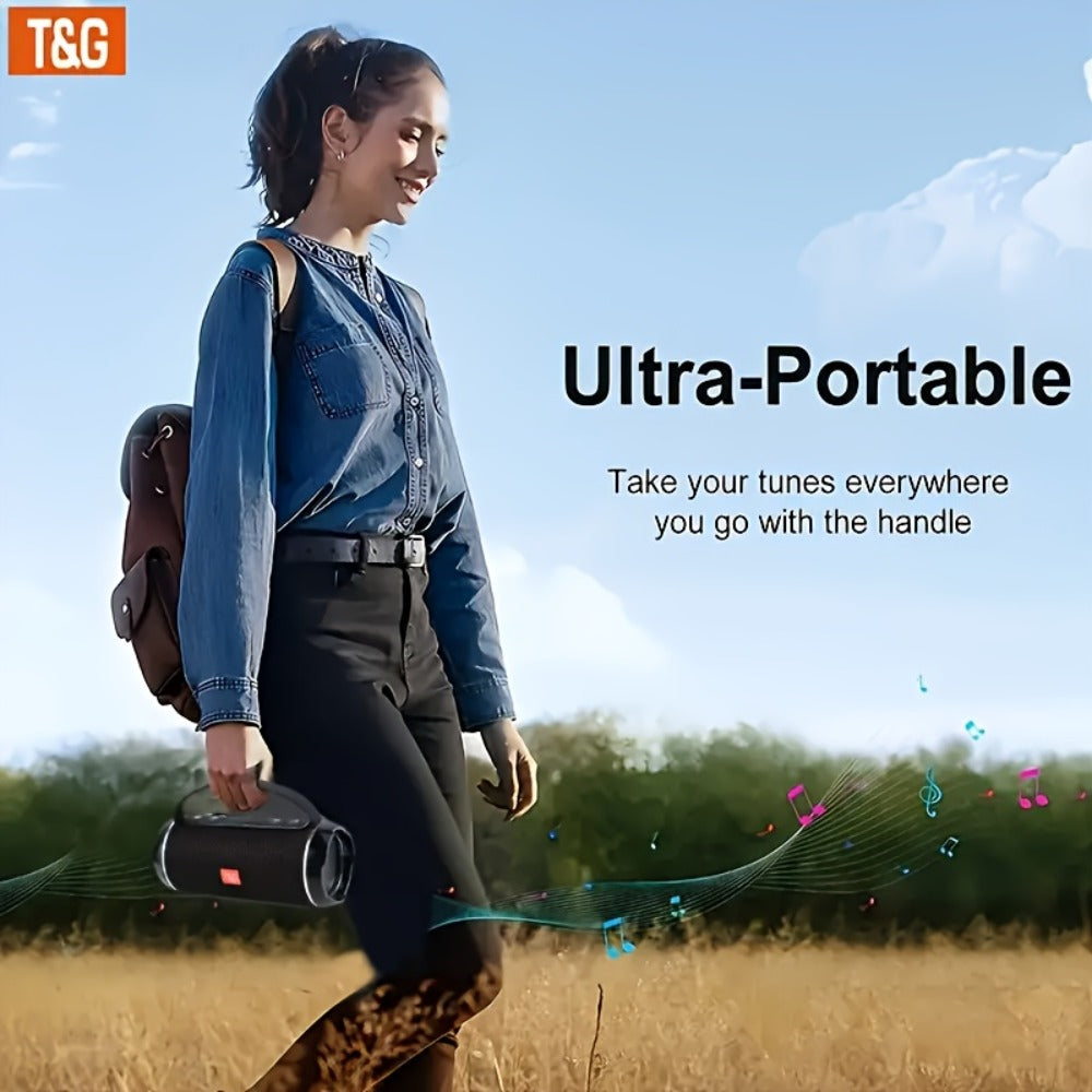 Bluetooth Speaker T&G TG116C 10W Model with Bluetooth 5.0, IPX4 Rating, TWS, USB, TF, FM and Type-C