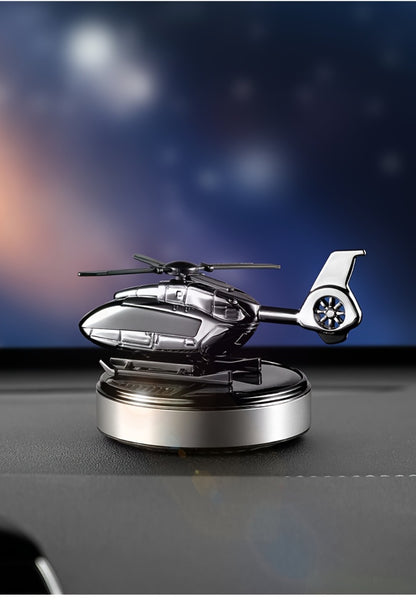 Car Air Freshener Solar Helicopter Dashboard Diffuser with Refillable Chamber and Three Color Options