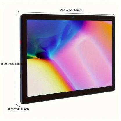 Android 13 Tablet 10 Inch 6GB RAM 64GB ROM Quad-Core IPS HD Touchscreen, Long Battery Life, Large Storage Capacity, Powerful Performance Portable Tablet PC for Work Study Entertainment Adults Kids