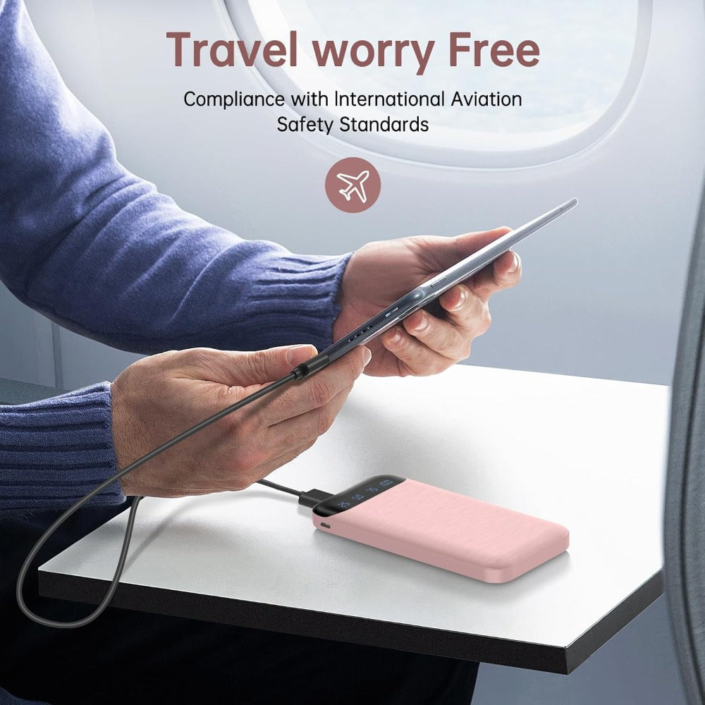 20000mAh Portable Power Bank 2-Pack with LED Display – Fast Charging Type-C & USB, Emergency Backup Battery for iPhone Android Phone Outdoor Travel Camping Gift