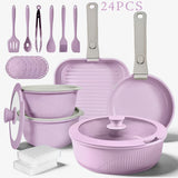24-Piece Detachable Set in Purple