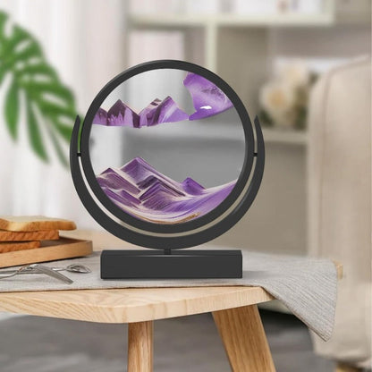 Quicksand Painting Desktop Art Sculpture - Abstract Sand Art Display Frame No Electricity Indoor Outdoor for Garden, Patio and Yard Use
