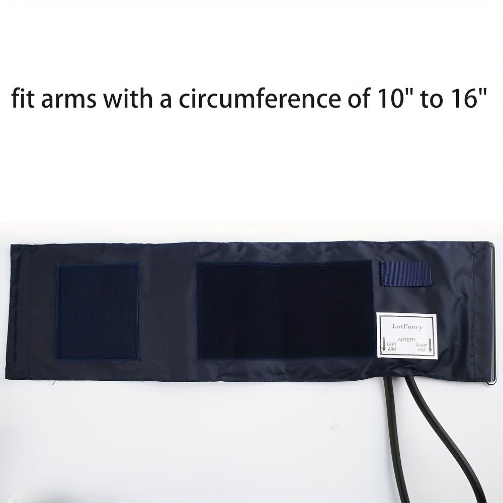 Blood Pressure Monitor Manual Aneroid Kit with 10-16 Inch Upper-Arm Cuff, Stethoscope, Gauge and Carry Case