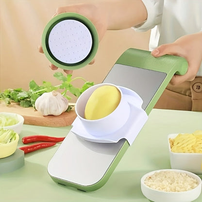 Mandoline Slicer 6-in-1 Vegetable Slicer Set with Interchangeable Blades - Stainless Steel for Home Cooking, Dining and Outdoor Meals
