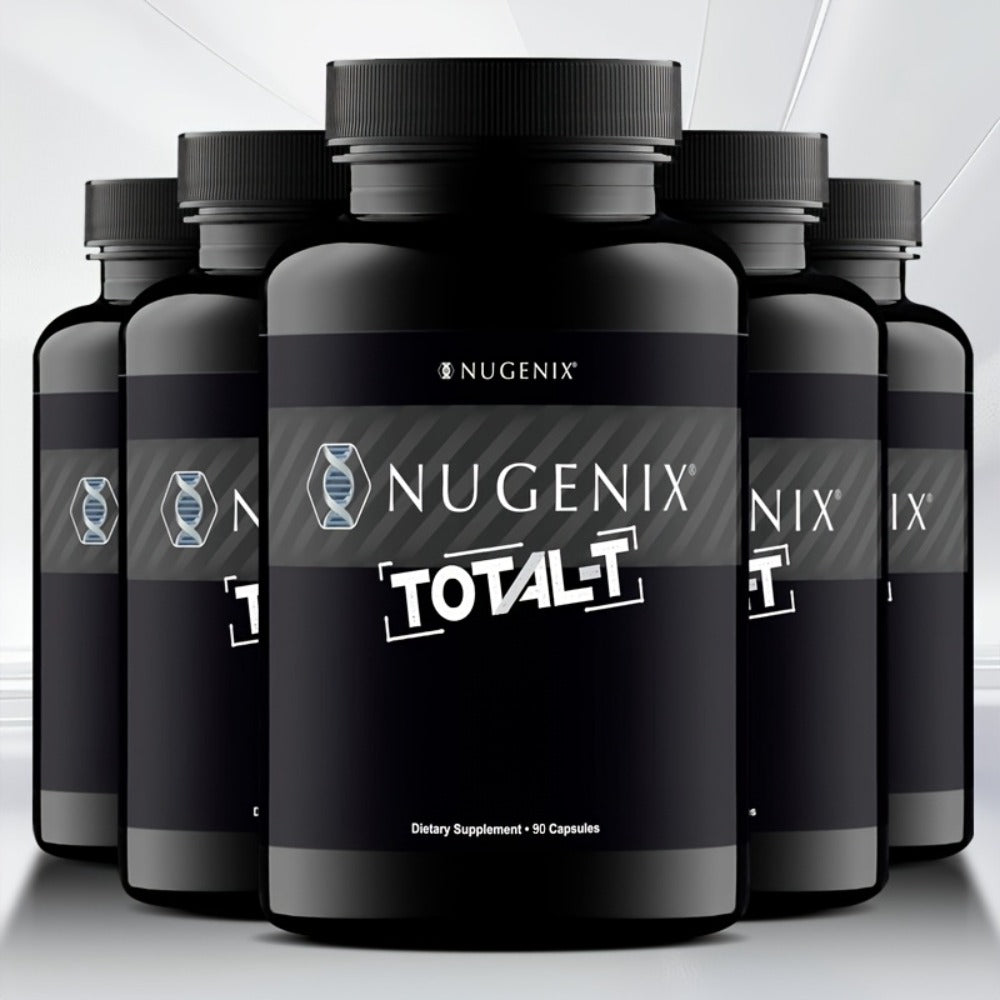 Five-Bottle L-Citrulline Men's Health Supplement Capsule Set with Coordinated Containers and Labels