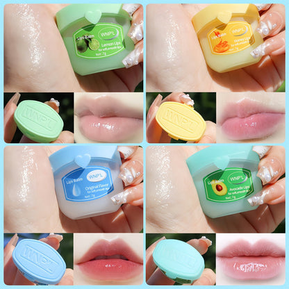 32-Piece Mini Pot Lip Balm Set with Eight Pictured Colors in Four Boxed Assortments and Heart Carton