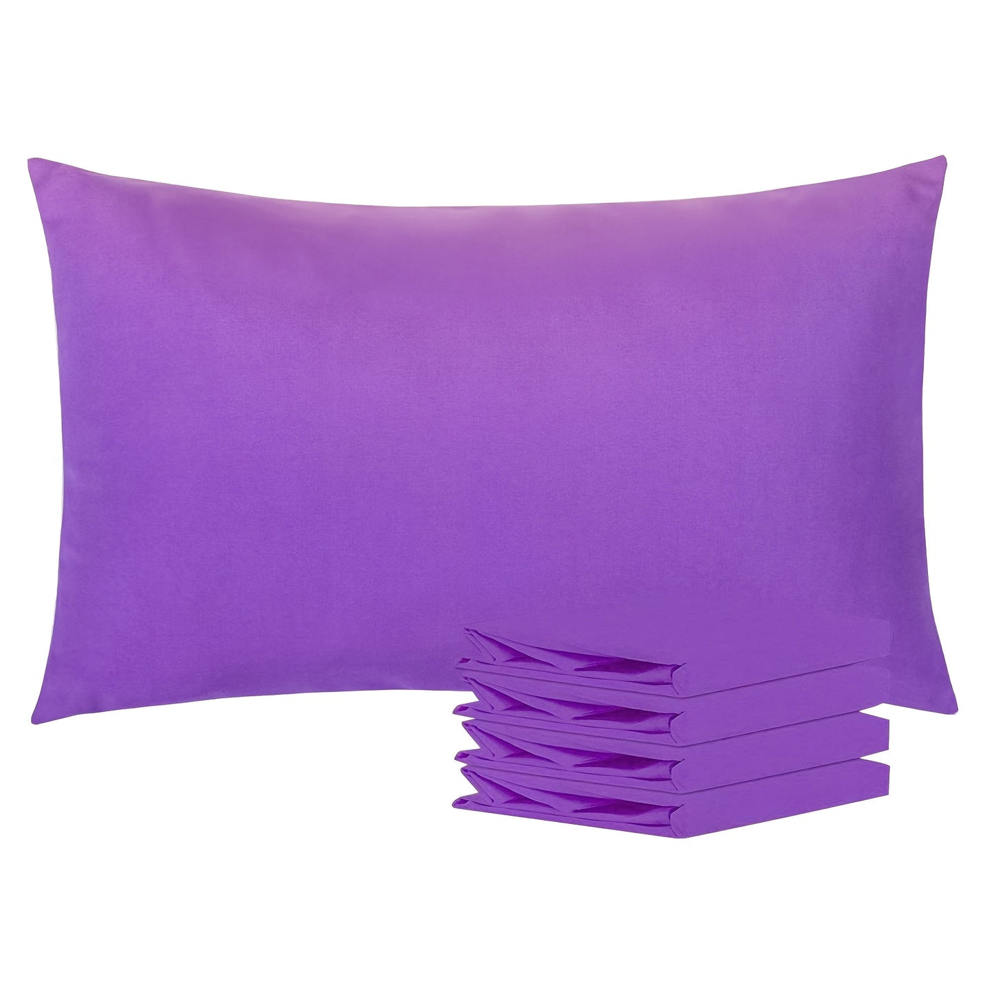 Four-Pack Queen Pillowcase Set in 32 Solid Colors with 20 x 30-Inch Size and Envelope Closure