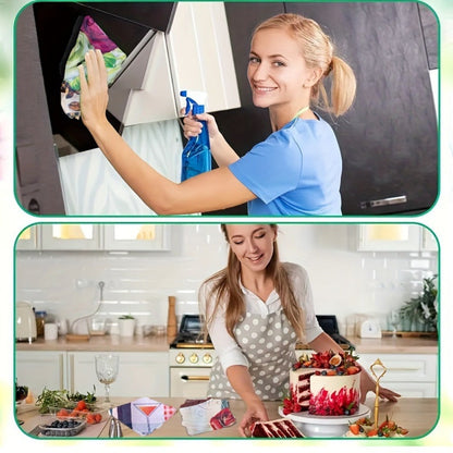Six-Piece Printed Kitchen Towel Set, Approximately 60 x 40cm Each in Combination A or B Designs