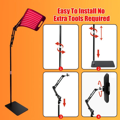 Red Light Therapy for Face & Body – 660nm Red Light & 850nm Infrared LED Lamp with Stand, Skin Rejuvenation, Anti-Aging & Pain Relief Device, Self-Care Gift for Women & Men, Birthday & Holiday Gift
