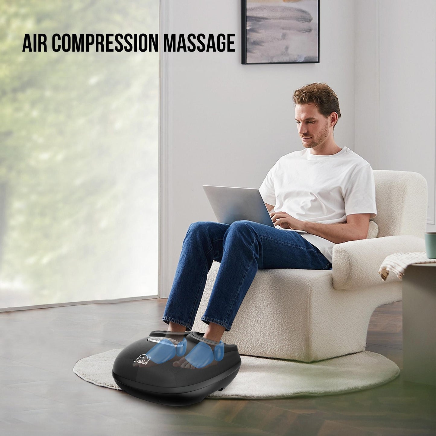 Shiatsu Foot Massager with Heat – Deep Kneading, Compression & Vibration, Electric Foot Massage Machine for Men Women, Fits Size Up to 13