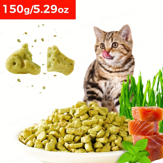 Catnip Cat Treats 150g – Catnip Cookie & Catgrass Molar Stick, Dried Fish Snack for Cats, Teeth Cleaning Dental Chew, Hairball Control Nutrition Fattening Cat Snack