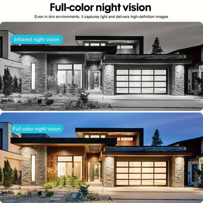 Security Camera Dual-Lens Three-Scene Model with 355 Pan-Tilt, Color Night Vision and SD Support to 256GB