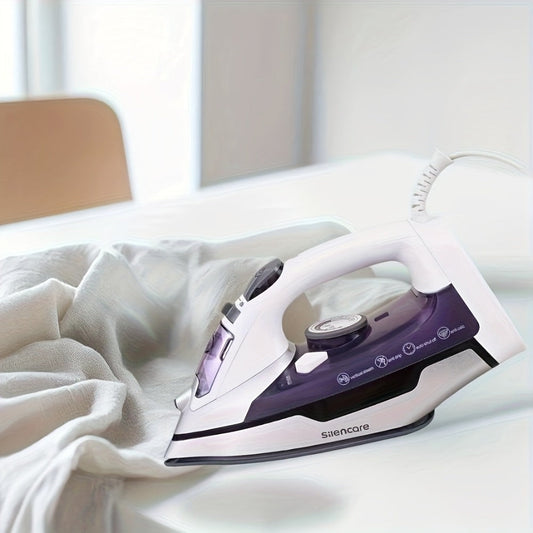 Steam Clothes Iron with Ceramic Coated Soleplate – Precision Thermostat, 3-Way Auto-Off, Self-Cleaning, Anti-Calcium & Anti-Drip, Lightweight Travel & Home Garment Iron