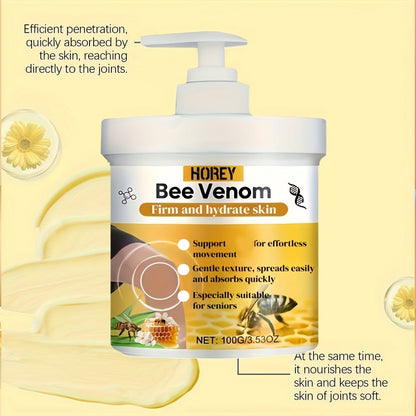 Body Cream HOIREY Bee Venom 100g Pump Jar with Label for External Knee Arm Leg and Shoulder Application
