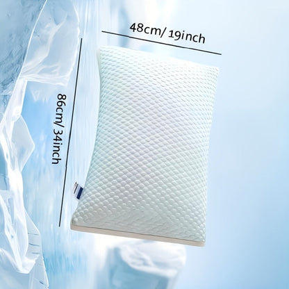 Memory Foam Bed Pillows King Size 2 Pack Hotel Quality Cooling Down Alternative Non-Collapsing Pillow Set Machine Washable Polyester Viscose Cover