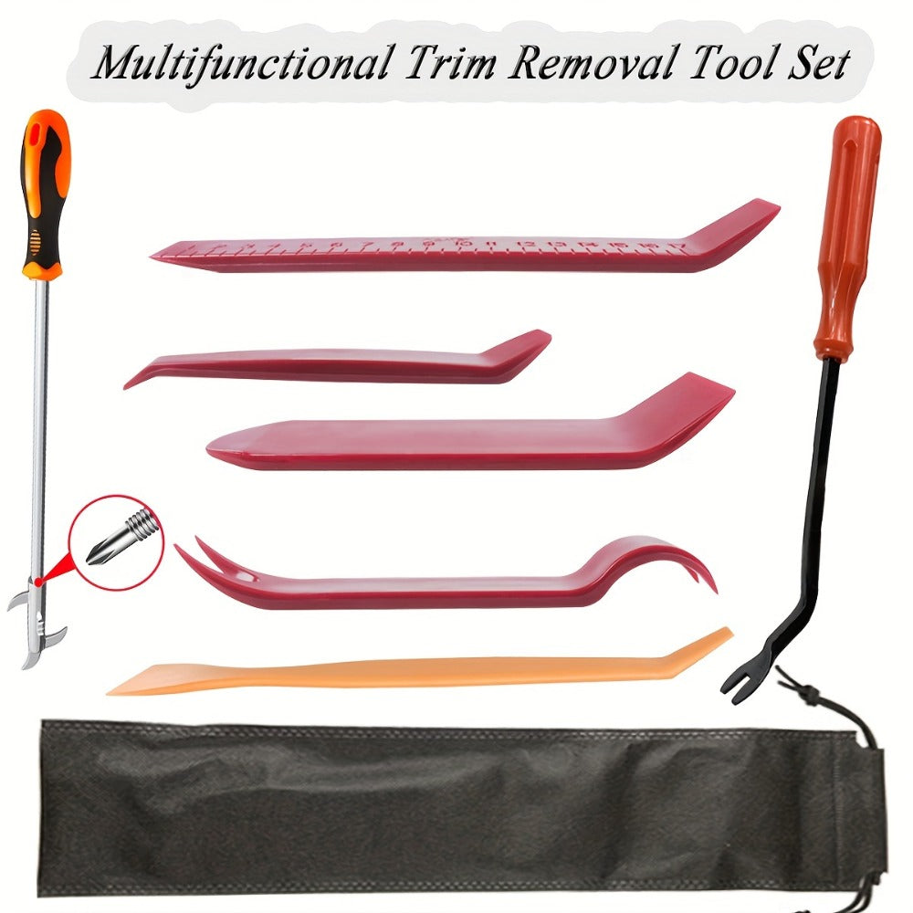 Car Lockout Kit Emergency Door Opener Tool Set with Carrying Bag - Portable Vehicle Unlock Kit for Locked Car Doors