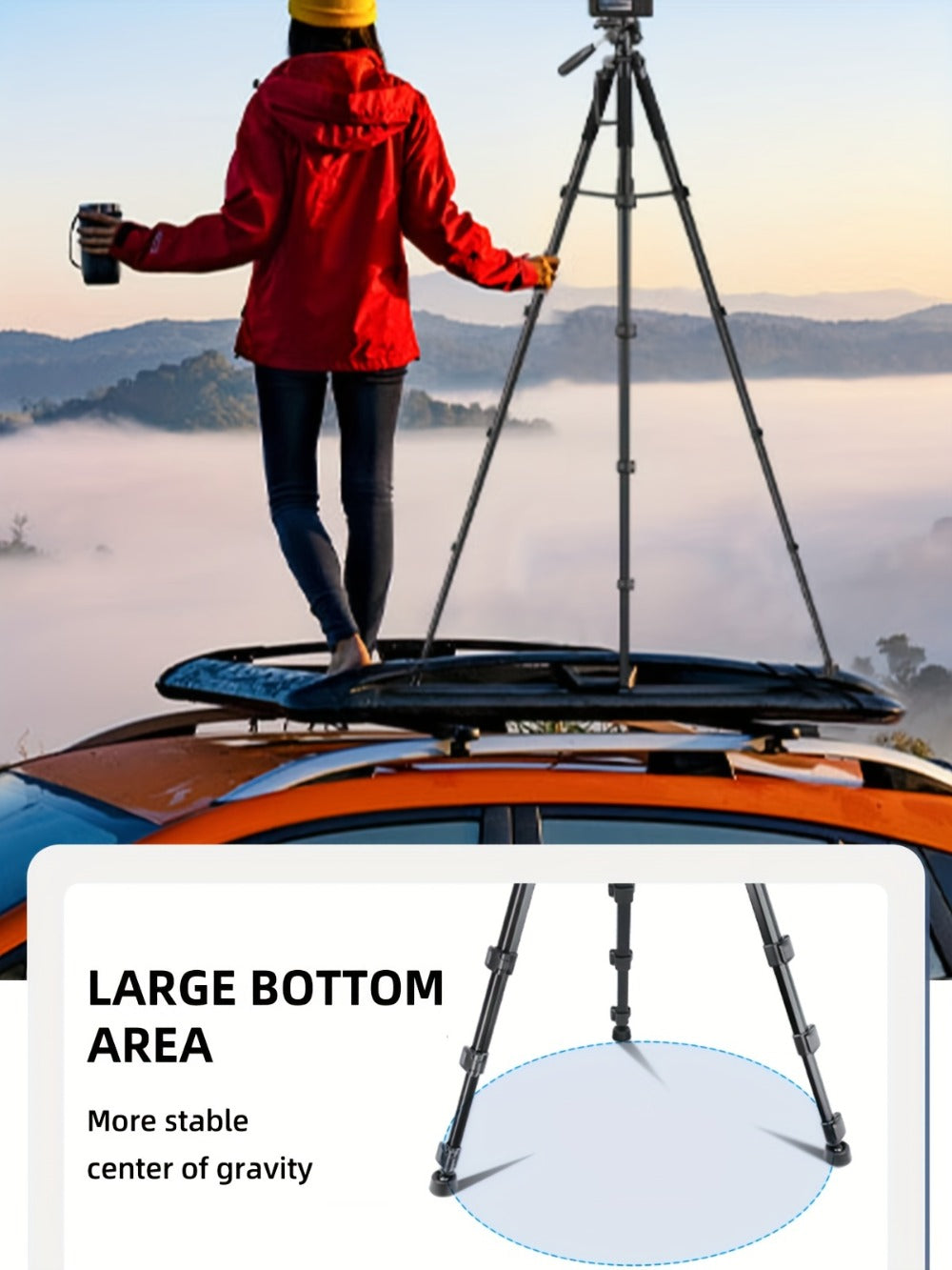 Camera Tripod 74 Inch Aluminum Alloy Heavy Duty with Dual Quick Release Plate, Phone Clip & Carrying Bag – Professional Stand for DSLR, Mirrorless, Webcam, Projector & Spotting Scope