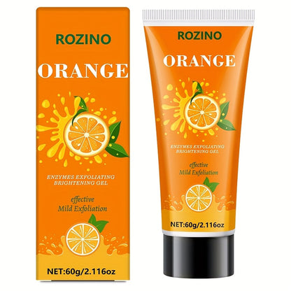 60 g Orange Enzyme Cleansing Gel with Aloe Vera, Hyaluronic Acid and Vitamin C for Face and Body