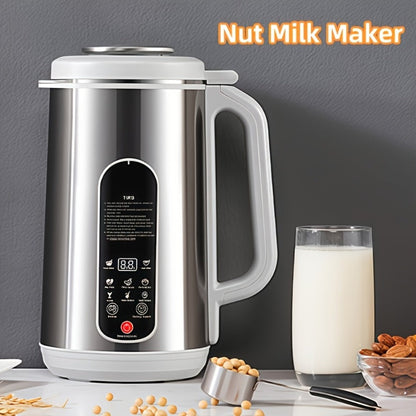 Soy Milk Maker Machine 40oz, 800W Stainless Steel Nut Milk, Soup & Juice Blender with Timer, Auto-Clean & Touch Control