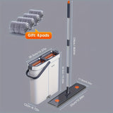 12.99in Mop + White Bucket + Microfiber Dusting Pad*4