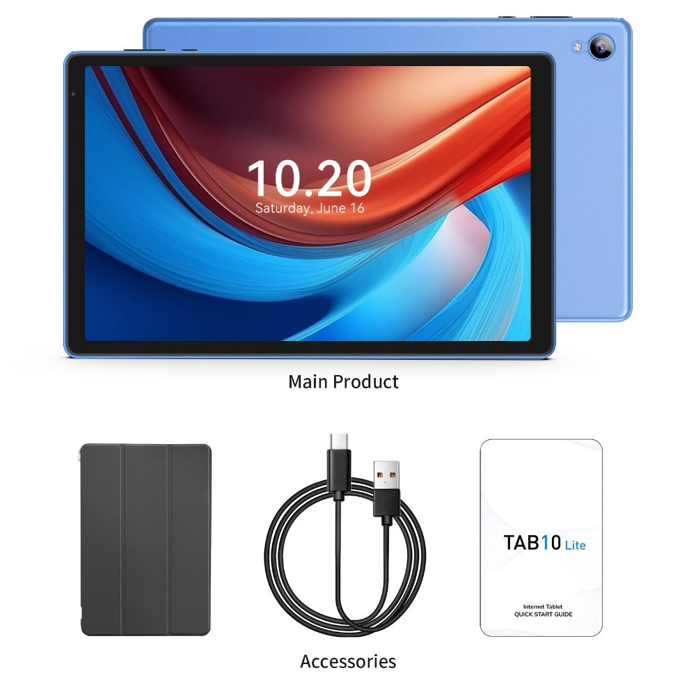 Android Tablet 10.1-Inch with Android 14, 4GB Total Memory, 32GB Internal Storage and 6000mAh Battery