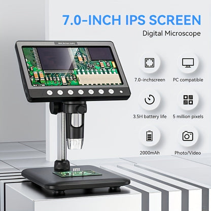 1000X Computer Digital Microscope 8 LED Lights Real Shot Rendering USB Biological Electron Microscope for Windows PC Coin Inspection Science Education STEM Kids Adults