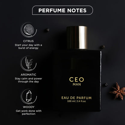 Eau de Parfum CEO & GOAT for Men 100ml in Black-and-Gold Bottles with 2 Source Styles for Daily Wear