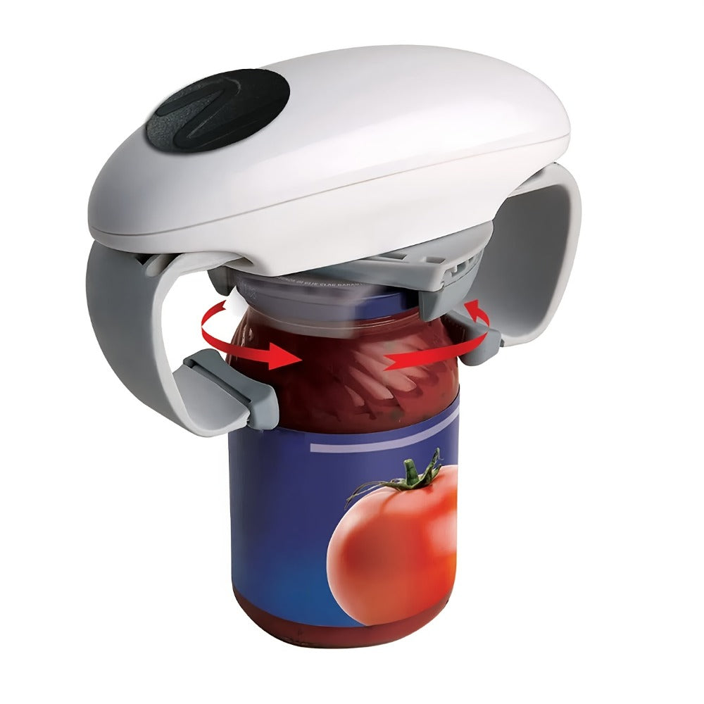 Electric Jar Opener for Elderly & Weak Hands – One-Touch Auto-Off, High Torque Battery-Powered Jar Lid Opener with Ergonomic Design for Kitchen