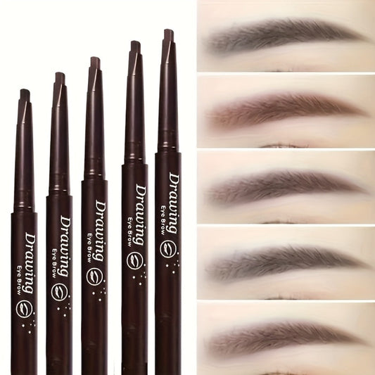 Microblading Brow Pencil 12-Pack Double-Hea1ded Automatic Waterproof Eyebrow Pencil with Spoolie Brush | Hair-Stroke Precision Tip | 4 Shades | Long-Lasting Natural Brow